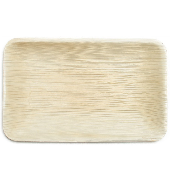 Plato Rectangular Hoja de Palma 25x16x3cm 