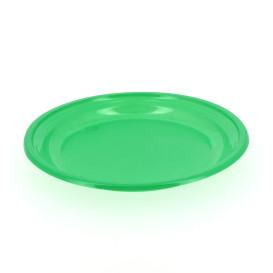 Plato de Plastico Llano Verde 205mm 