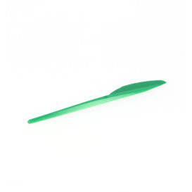 Cuchillo de Plastico PS Verde 165 mm (15 Uds)