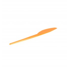 Cuchillo de Plastico PS Naranja 165 mm (15 Uds)