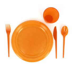Cuchillo de Plastico PS Naranja 165 mm (15 Uds)