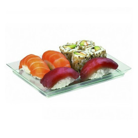 Bandeja de Plastico Water Green Extra Rigida 13x18cm (80 Uds)