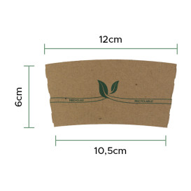 Funda para Vasos de Cartón Corrugada Ø7,8 x h6,4 cm (100 Uds)