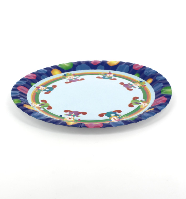 Plato Carton Diseño Payasos 23cm (504 Uds) Plato Carton Diseño Payasos 23cm (504 Uds)
