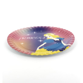 Plato Carton Diseño Princesas 18cm (12 Uds)