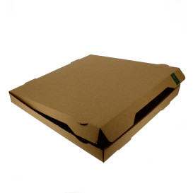 Caja Carton Kraft 33x33x3,5 cm (100 Uds)