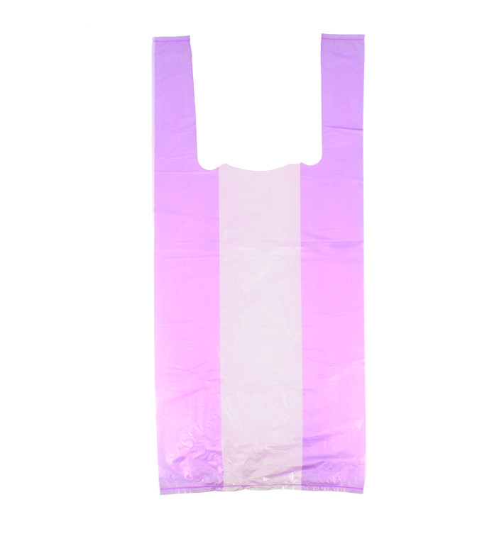 Bolsa Plastico Camiseta 35x50cm Lila 