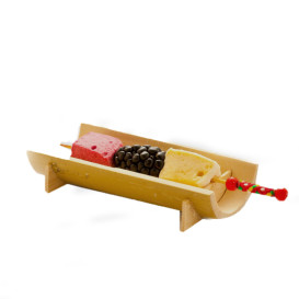 Pinchos de Bambú Decorados Rojo 120 mm (10000 Uds)