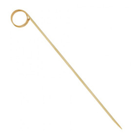 Pinchos de Bambu Decorados Espiral 200 mm (100 Uds)