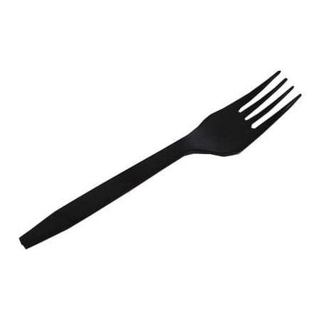 Tenedor Plástico Negro 15,0cm (400 Uds)