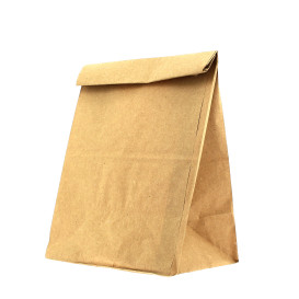 Bolsa de Papel Sin Asas Kraft Marron 16+9x28cm (25 Uds)