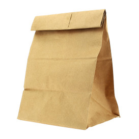 Bolsa de Papel Sin Asas Kraft 75g/m² 30+18x43cm (25 Uds)