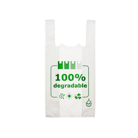 Bolsa Plástico Camiseta 100% Degradable 35x50cm (200 Uds)
