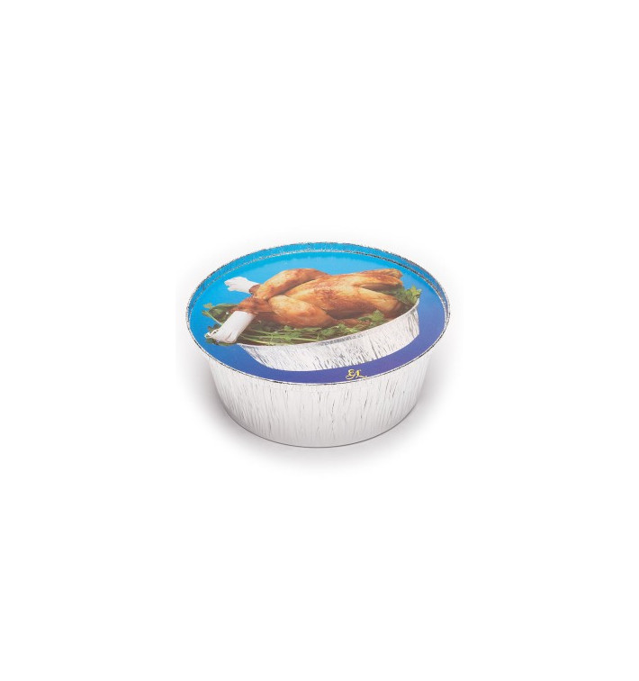 Tapa Cartón Envases Redondo para Pollo 1900ml (500 Uds) Tapa Cartón Envases Redondo para Pollo 1900ml (500 Uds)