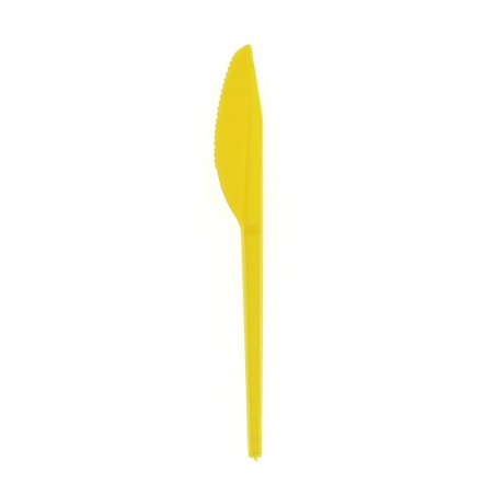 Cuchillo de Plástico PS Amarillo 165 mm (15 Uds)