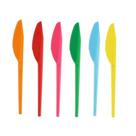 Cuchillo de Plastico PS Fucsia 165 mm (15 Uds)