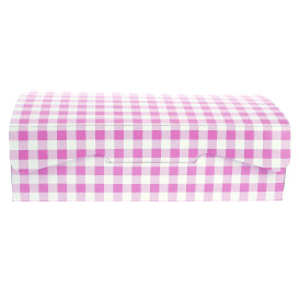 Caja Pasteleria Carton 17,5x11,5x4,7cm 250g. Rosa (5 Uds)