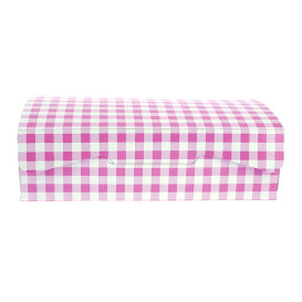 Caja Pasteleria Carton 18,2x13,6x5,2cm 500g. Rosa (5 Uds)