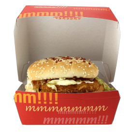 Caja Hamburguesa XXL 15,5x15,5x8 cm 