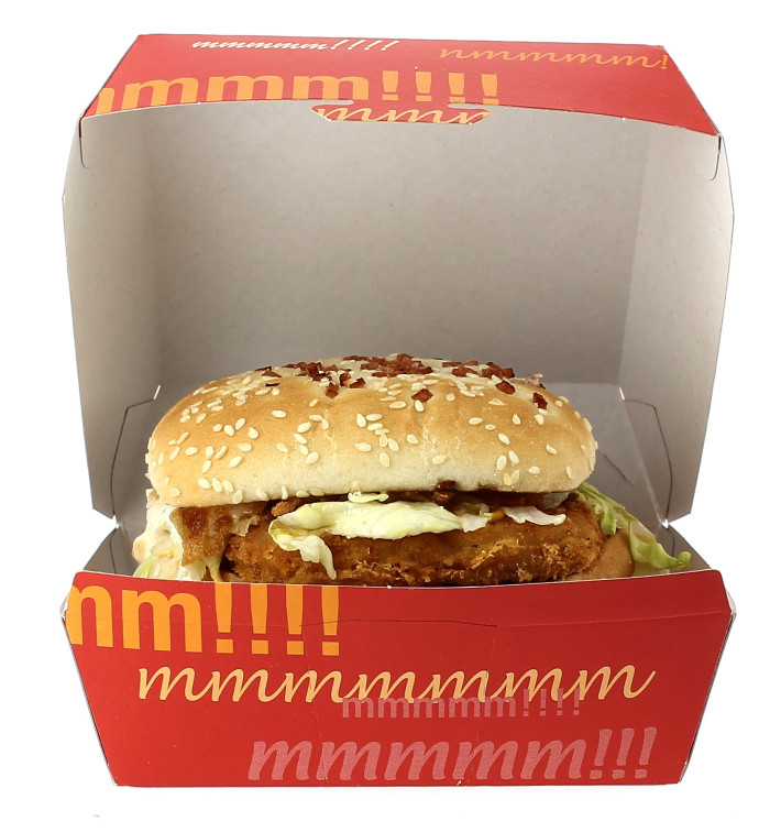 Caja Hamburguesa XXL 15,5x15,5x8 cm 