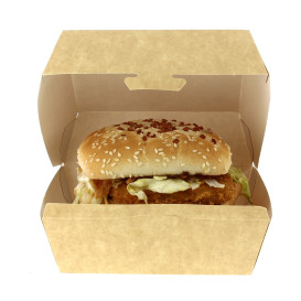 Caja Kraft para Hamburguesa XXL 15,5x15,5x8 cm 