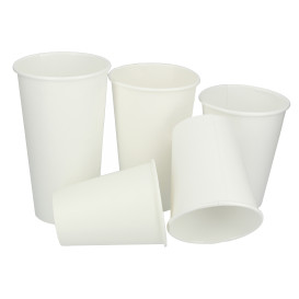 Vaso Cartón 12 Oz/385ml Blanco Ø9,0cm (1000 Uds)