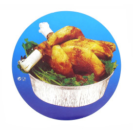 Tapa Cartón Envases Redondo para Pollo con uñero 1900ml (125 Uds)