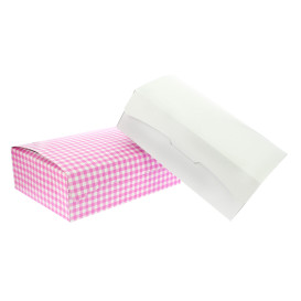 Caja Pasteleria Carton 17,5x11,5x4,7cm 250g. Rosa (5 Uds)