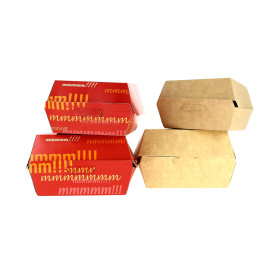 Caja Hamburguesa Cartoncillo 14x13x7,0cm (25 Uds)