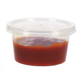 Tarrina PP Transparente para Salsas con Tapa 100ml (50 Uds)