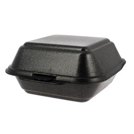 Envase Hamburguesa FOAM Grande Negro (500 Uds)