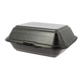 Envase Foam LunchBox Negro 185x155x70mm (125 Uds)