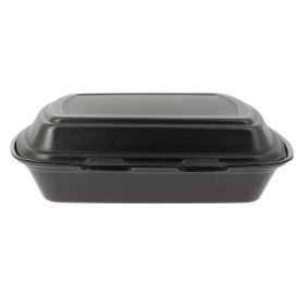 Envase Foam MenuBox 1C. Negro 240x210x70mm (200 Uds)