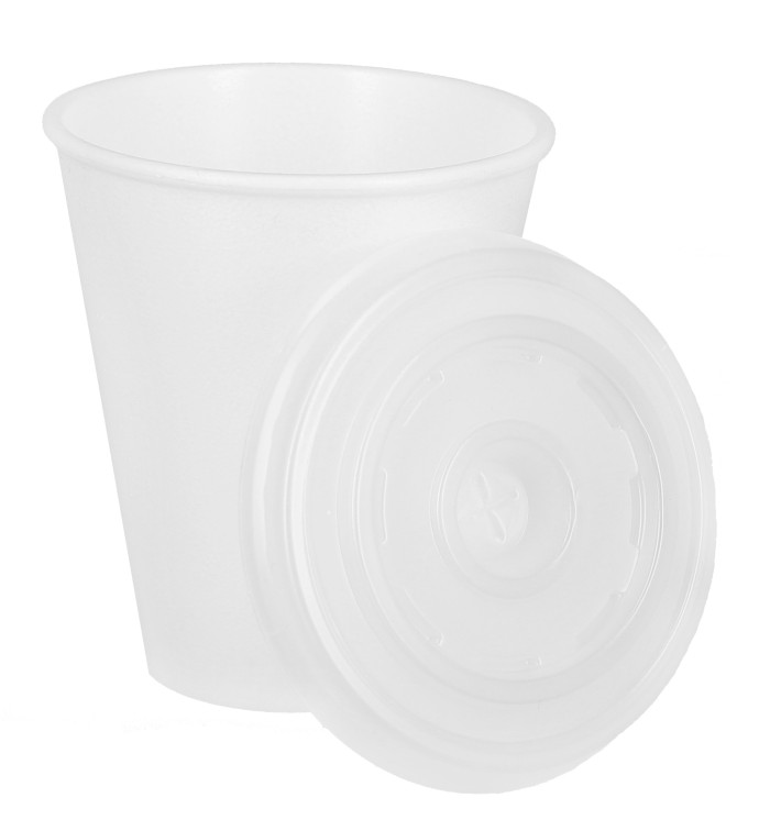 Vaso Termico Foam EPS 7Oz/200ml Blanco + Tapa 