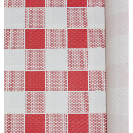 Mantel de Papel Rollo Cuadros Rojos 1x100m. 40g (1 Ud)