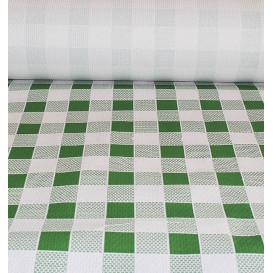 Mantel de Papel Rollo Cuadros Verdes 1x100m. 40g (1 Ud)