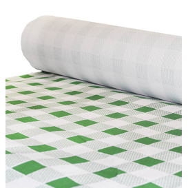 Mantel de Papel Rollo Cuadros Verdes 1x100m. 40g (1 Ud)
