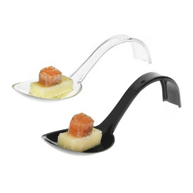 Cuchara Degustacion Plastico Asa Curva Transp. 130 mm (500 uds)
