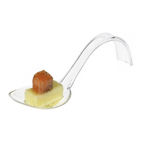 Cuchara Degustacion Asa Curva Transp. 130 mm (50 uds)