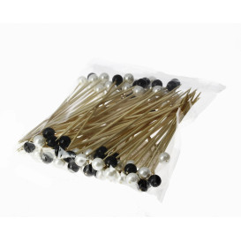 Pinchos de Bambu Decorados Perla 90 mm (10000 Uds)