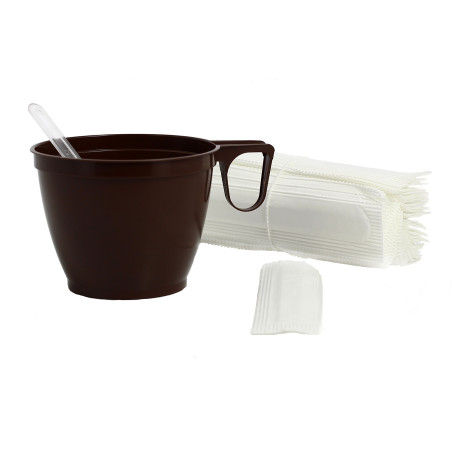 Paletina Enfundada Cafe 90mm Transparente (50 Uds)