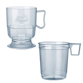 Taza de Plastico Rígida Transparente 200 ml (12 Uds)