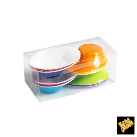 Bol de Plástico "Sodo" Blanco y Multicolor 50 ml (8 Unidades)