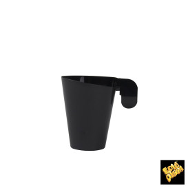 Taza de Plástico Degustación Design Negra 72ml (12 Uds)