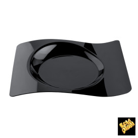 Plato Degustacion Forma Negro 28x23 cm (180 Uds)
