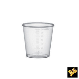 Vaso de Plastico Graduated PP Transp. 40 ml (50 Uds) 