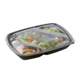 Tapa para Envase Rectangular 3C Negro 28x20 (150 Uds)
