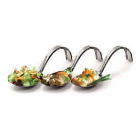 Cuchara Degustacion Asa Curva Plata 13 cm (200 Uds)