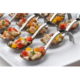 Cuchara Degustacion Asa Curva Plata 13 cm (200 Uds)