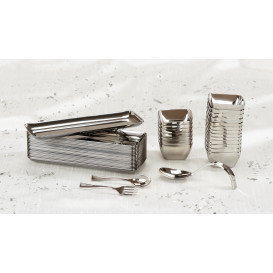 Cucharilla de Plastico Metalizada 100mm (1.000 Uds)